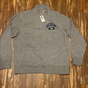 NWT Tailgate brand Michigan 3 quartzip sweatshirt